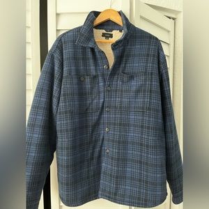 Vince Plaid Sherpa Shirt Jacket XL